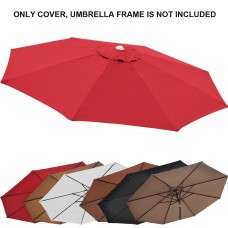 Replacement Patio Umbrella Canopy Cover for 10ft 8 Ribs Umbrella Taupe (CANOPY ONLY)-Burgundy   563600838